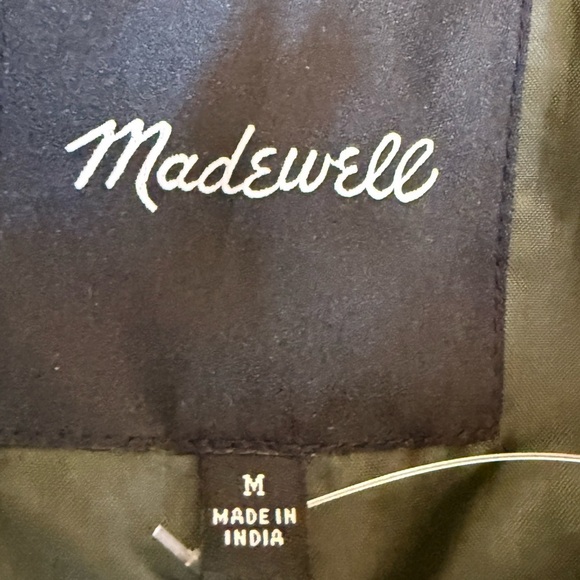 Madewell Washed Leather Oversize Motorcycle Jacket Brass Hardware Edition Medium - Picture 9 of 14